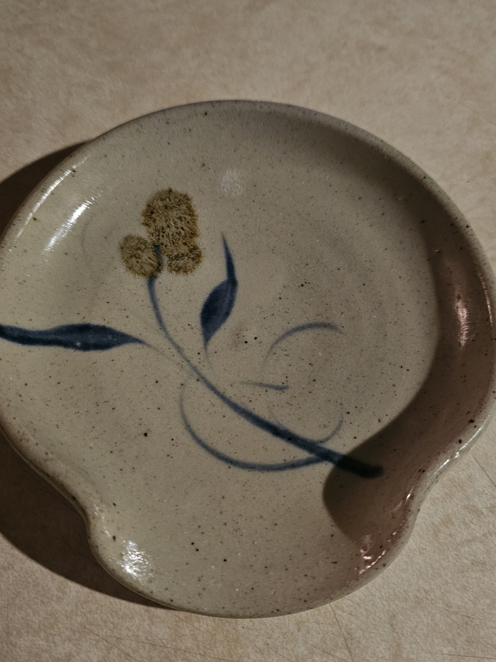 Hand-Painted Ceramic Spoon Rest - Picture 2 of 5